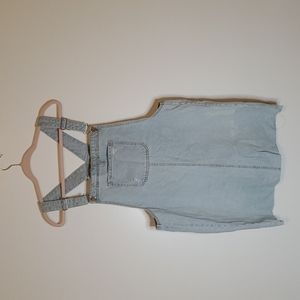 Denim skirt overall with bib